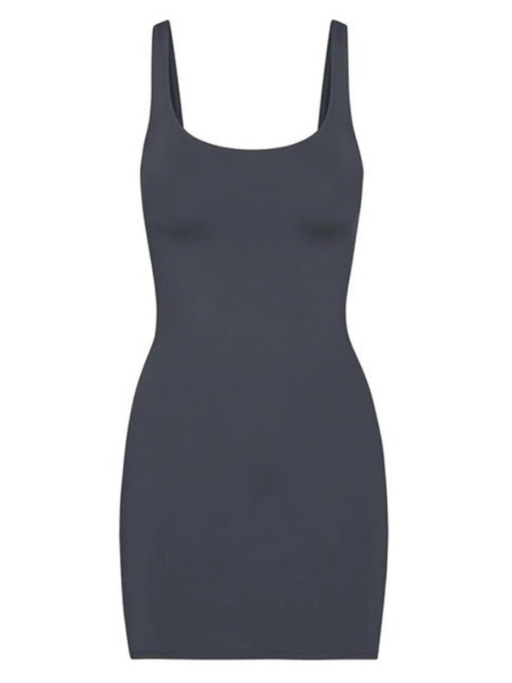SKIMS Signature Swim Tank Dress Gunmetal Size Large Grey bodycon